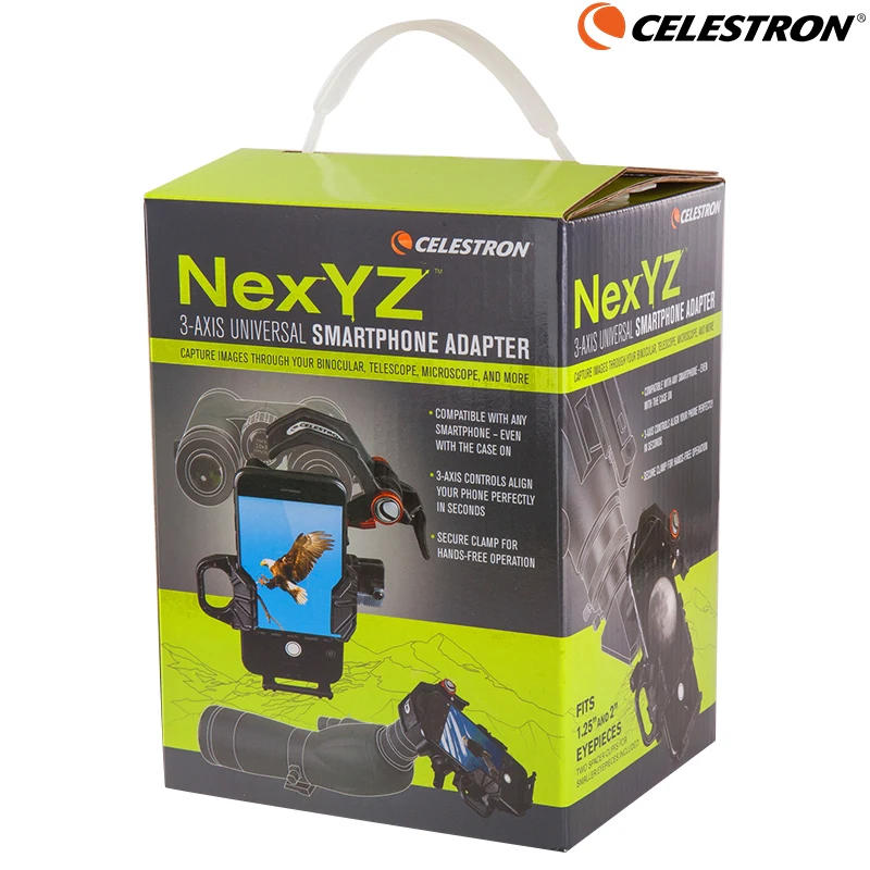 Imagem -06 - Celestron Nexyz 3-axis Universal Smartphone Adaptador de Montagem do Telefone Celular Móvel para Telescópio Astronômico Binóculos Microscópio