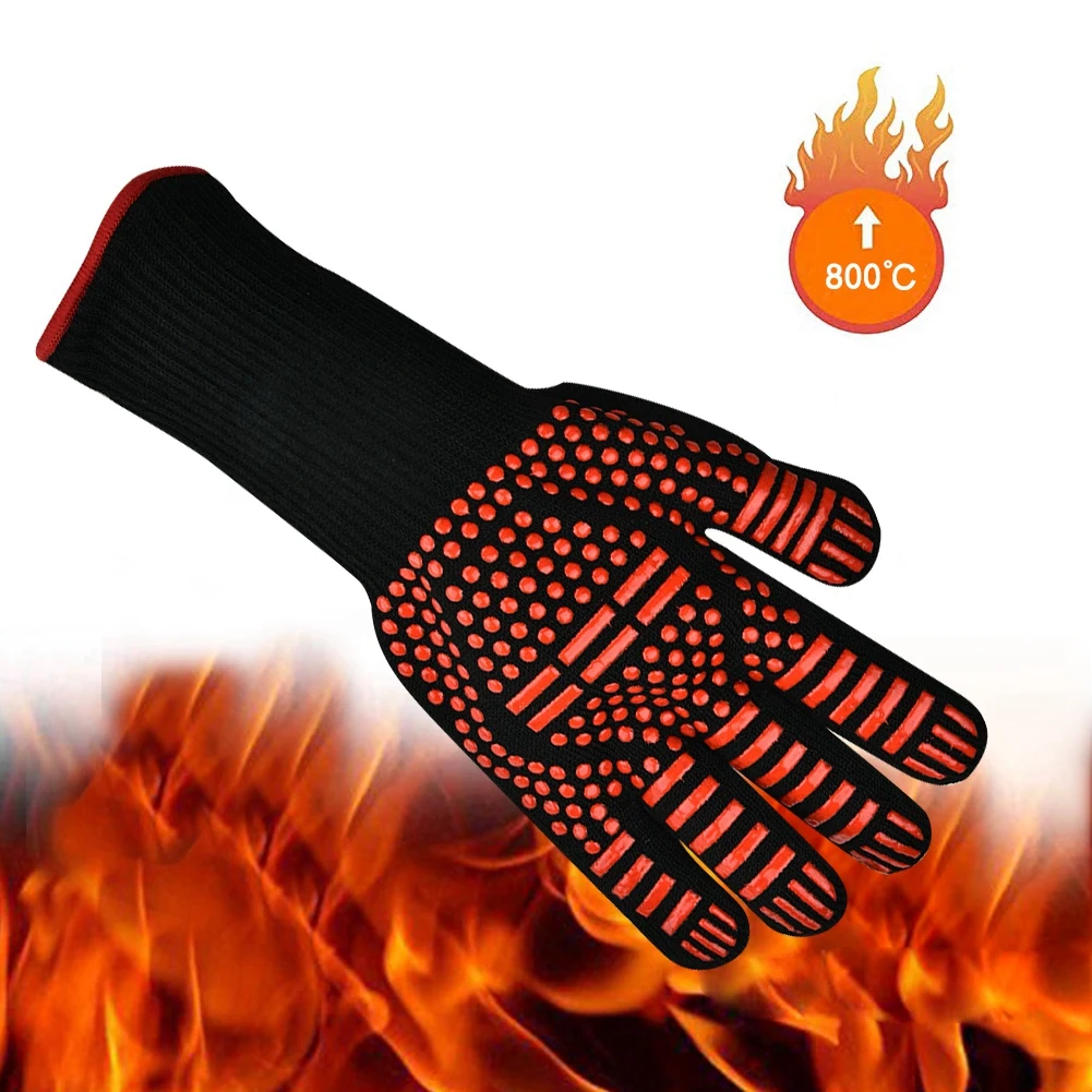 

zk30 1 Pair of Fireproof High Temperature Resistant Microwave Oven Gloves Flame Retardant Flame resistant gloves