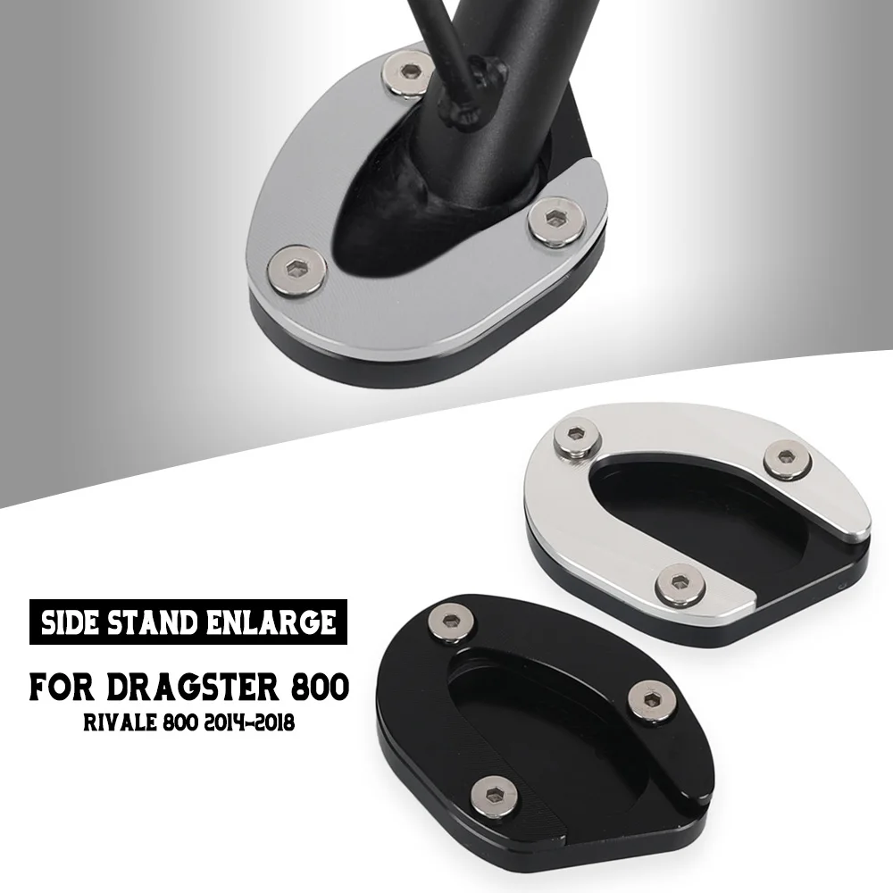 

For MV Agusta Dragster 800 Rivale 800 2014 2015 2016 2017 2018 Kickstand Foot Side Stand Pad Support Plate Dragster800 Rivale800