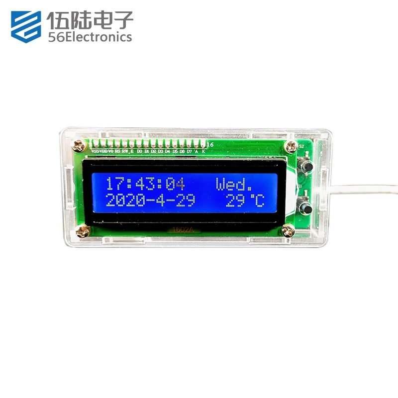 DS3231 calendario LCD Kit fai da te sveglia elettronica Display della temperatura auto assemblaggio e saldatura pezzi di ricambio