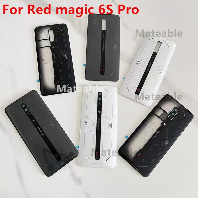 RedMagic6SPro Rear Housing For ZTE Nubia RedMagic 6S Pro Red Magic Glass Back Cover Battery Case Replace Repair Spare Parts