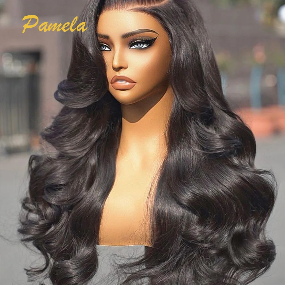 Double Drawn 250% HIgh Density Loose Wave 4x4 9x6 Transparent Lace Closure Glueless Wig Human Hair Princess Wigs Ready To Go