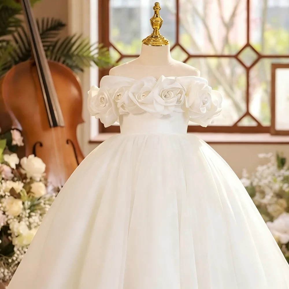 2026 Girls Evening Pageant Host Piano Performance Gown Children Formal Party Outfit Flower Girl Wedding Princess Dress Birthday