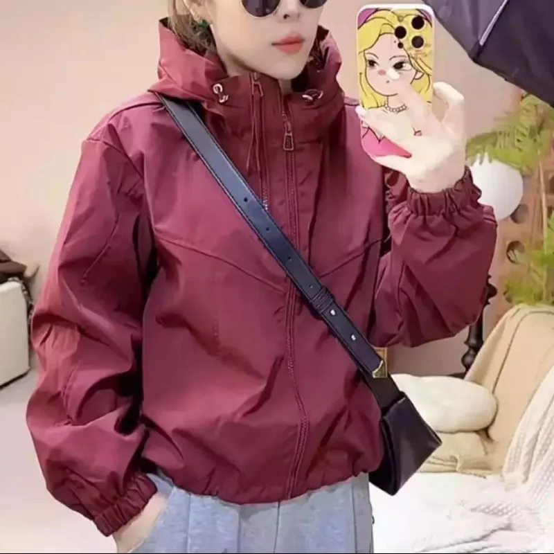 Trend Double-Zip Design Jacket Spring Autumn Women's Coat Versatile Casual Outerwear Sweatshirt Loose Harajuku Women Clothing