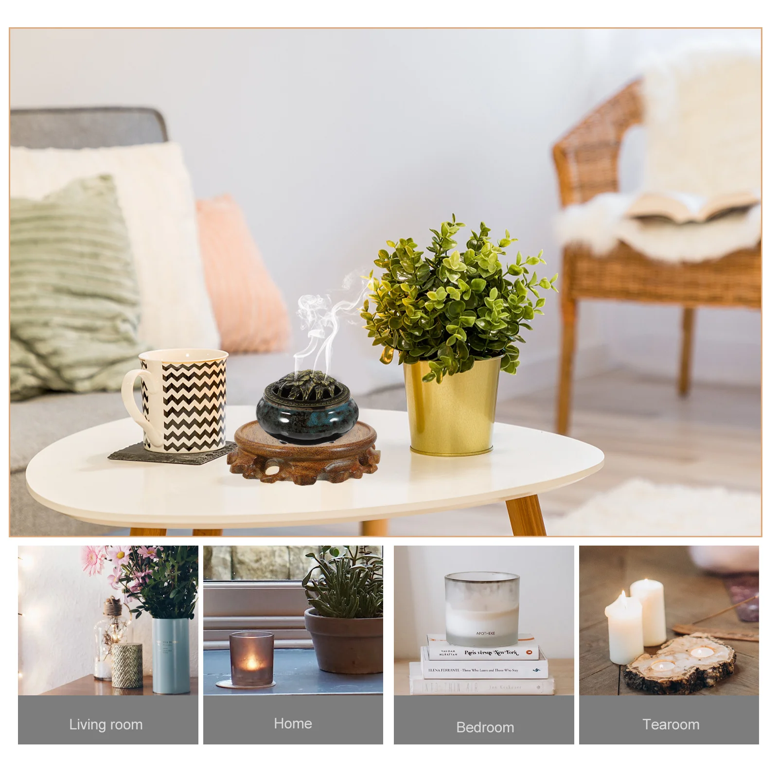 

Solid Wood Buddha Display Stand Stable Polished Base for Vase Bonsai Plant Holder Wooden Pedestal for Teapot Tabletop Decor