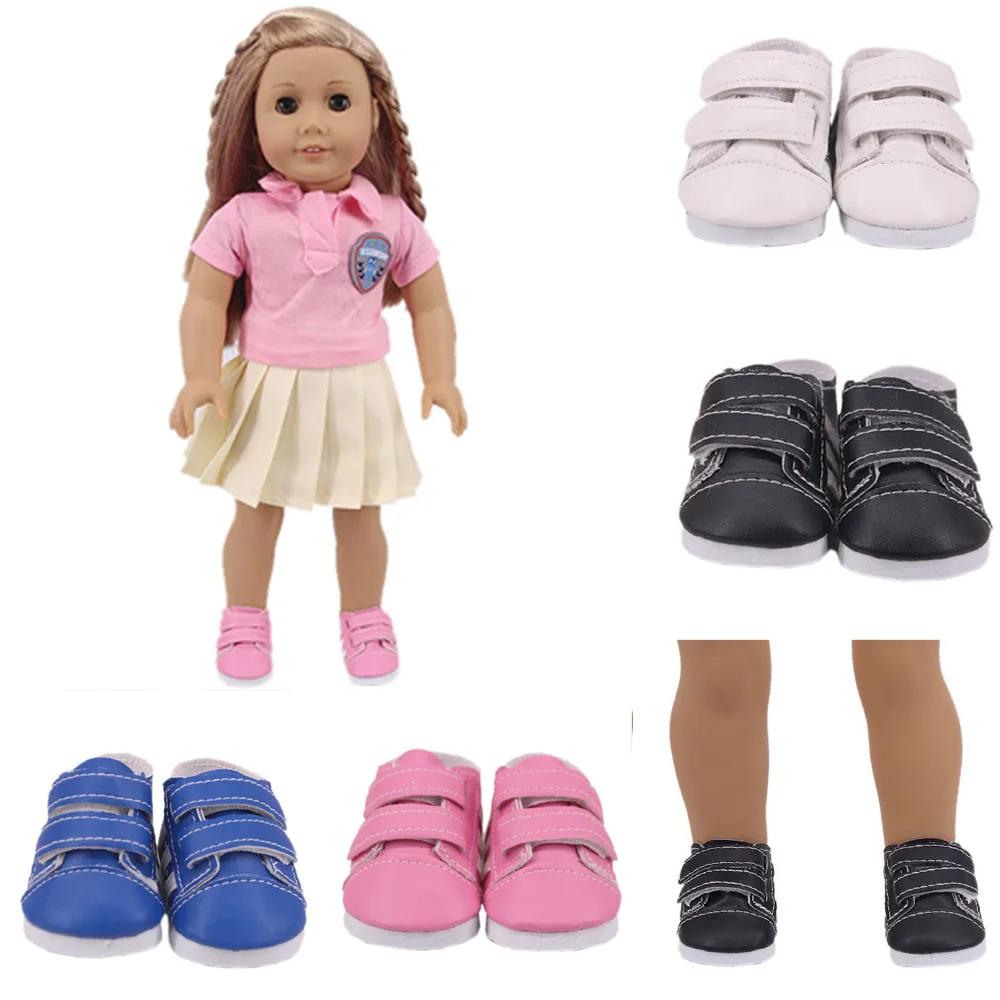 

43CM Doll Outfits for 18Inch Dolls Baby Born Doll Lace-up Sneakers Shoes Clothes on A Doll Baby Our Generation Girl's Toy