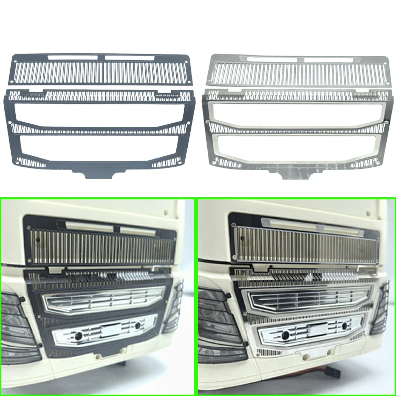 LED 1pcs Metal Mirror Air Intake Cover for 1/14 Tamiya RC Truck Car VOLVO 56362 56375 56360 Diy Parts Toys