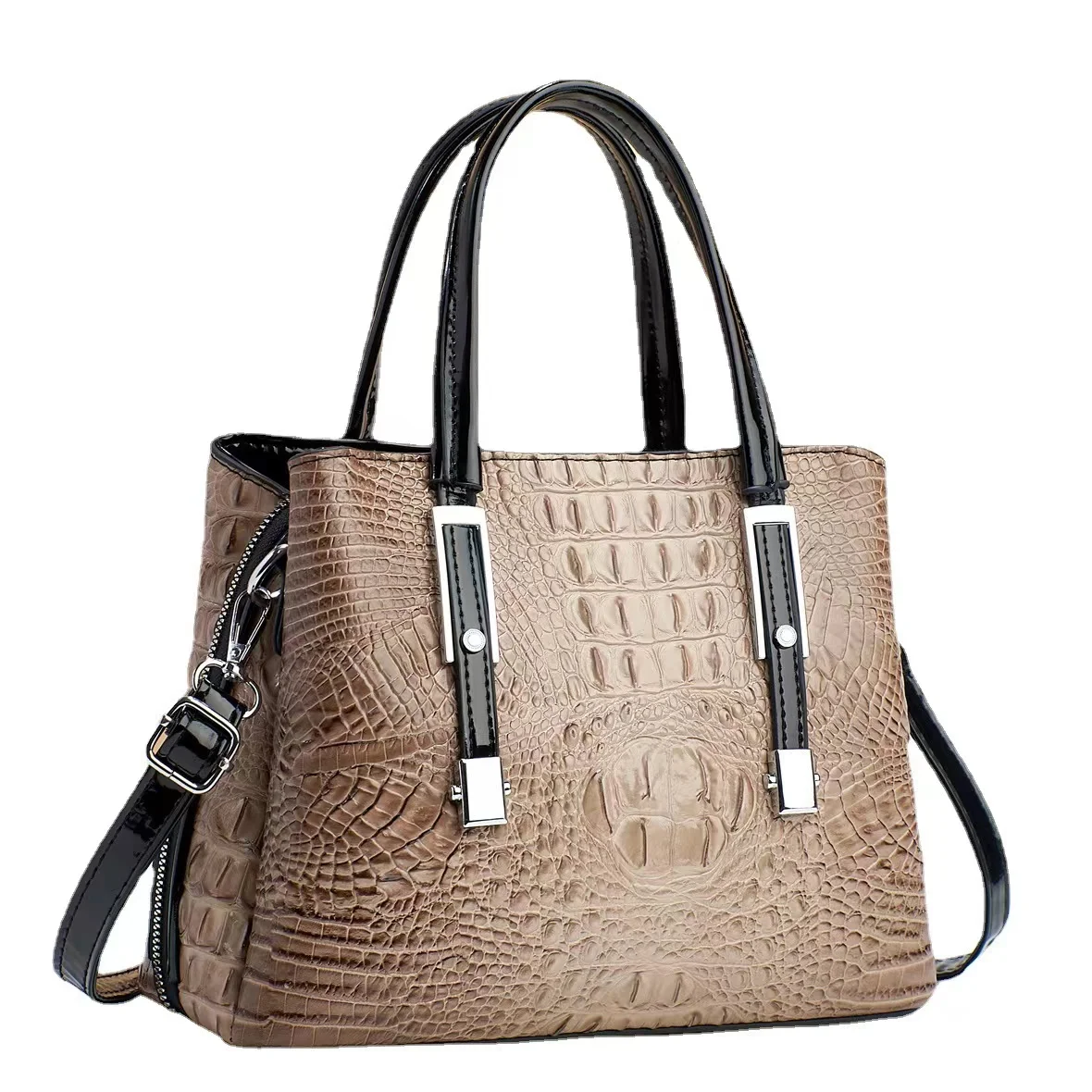 

Pantent Leather Women Messenger Crocodile Female Crossbody Totes Shoulder Bag Hand bags For Women 2023 Ladies Handbags H77