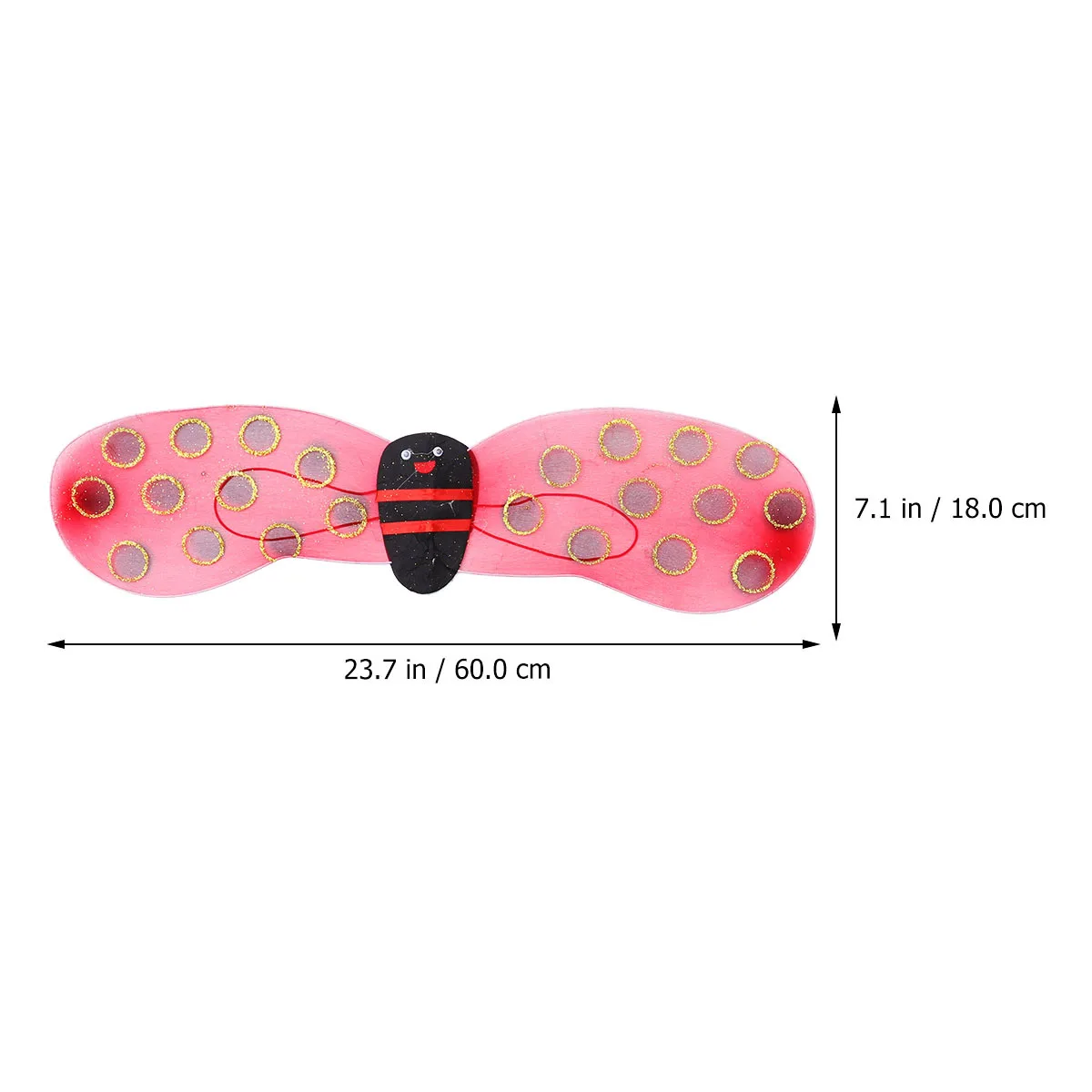 4피스 어린이 벌 의상 세트 날개 요술봉 머리띠 치마 가벼운 무대 공연 생일 파티 드레스업 벌 날개