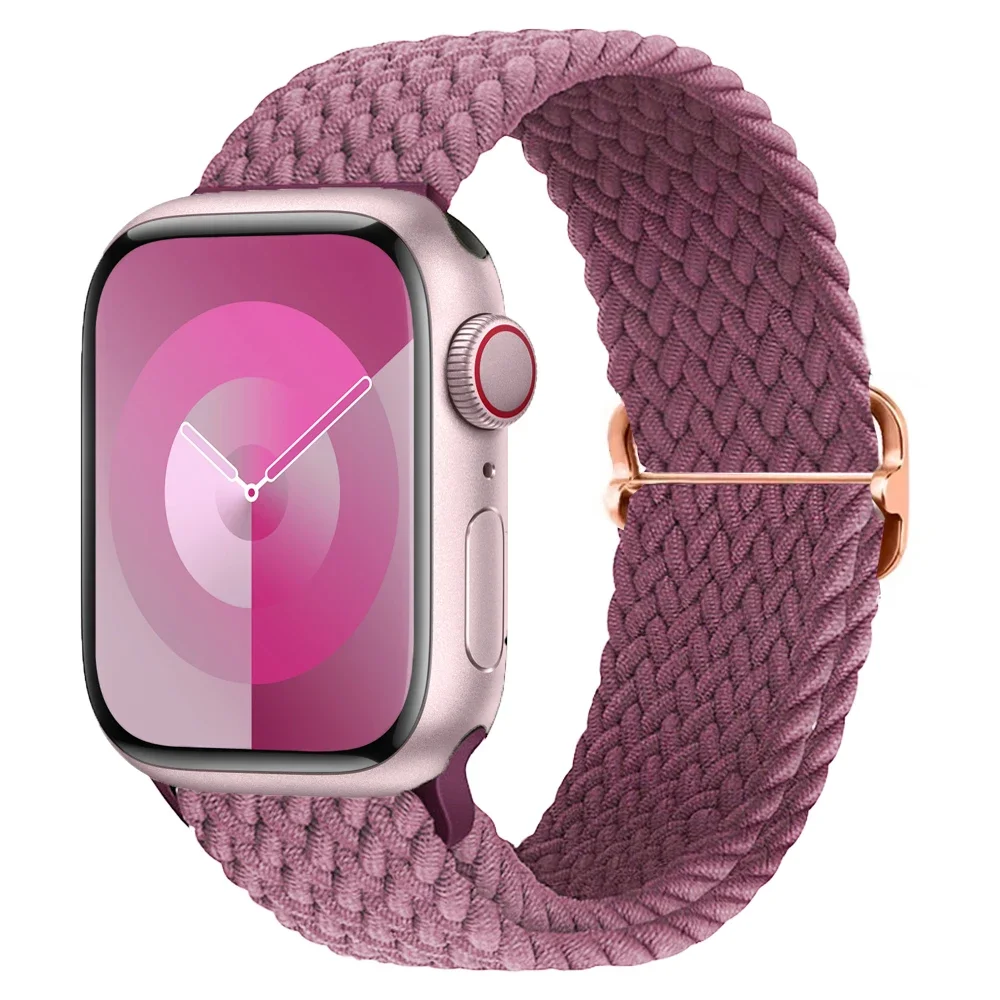 Geflochtene Solo Loop für Apple Watch Ultra Band 40 mm 44 mm 41 mm 38 mm 49 mm 45 mm elastisches Nylonarmband iWatch Serie 9 8 7 3 SE Armband