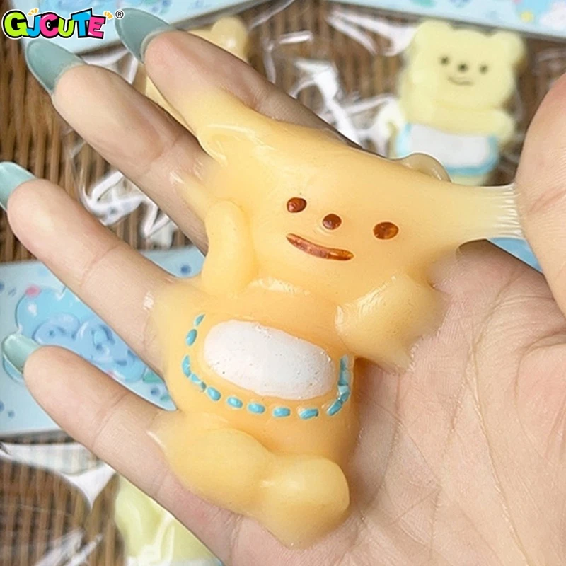 

Squishy Toy Mochi Toy Butter Bear Hug Bear Apron Bear Pinching Slow Rebound Decompression Vent Toy Stress Release Toy Hand Relax