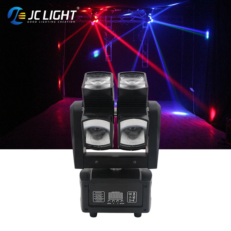 JC Light China Professional Lighting Rgbw 4in1 8pcs 10w Led Hot Wheel Sharpy Beam Moving Head Stage Lights For Night Club Light