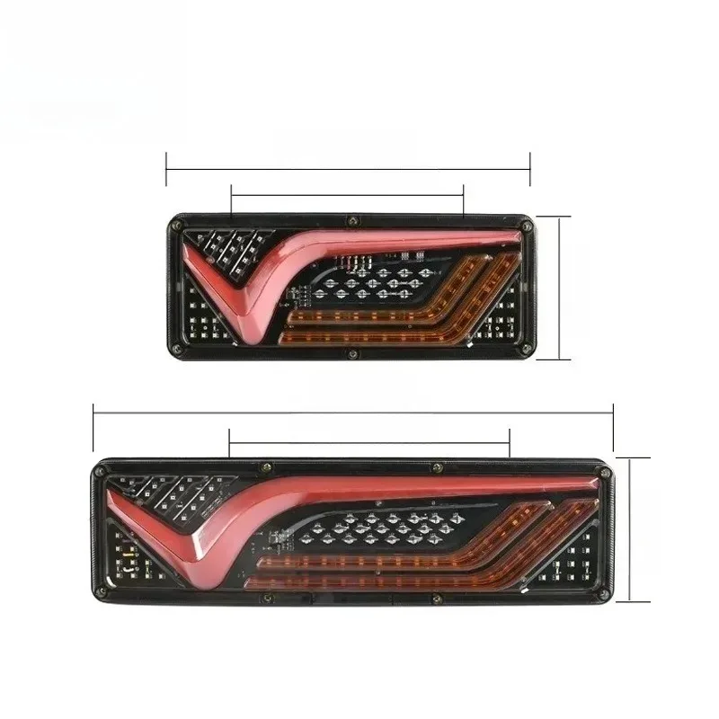 

12/24V Dynamic LED Truck Tail Light Turn Signal Rear Brake Lights Reverse Signal Lamp Trailer Lorry Bus Camper Caravan New 2PCS