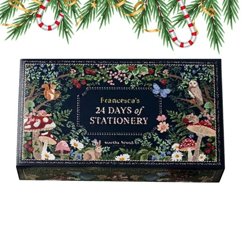 

Stationery Advent Calendar Count Down To Christmas 24 Days School Supplies for Kids Students Classroom Rewards Party Favors