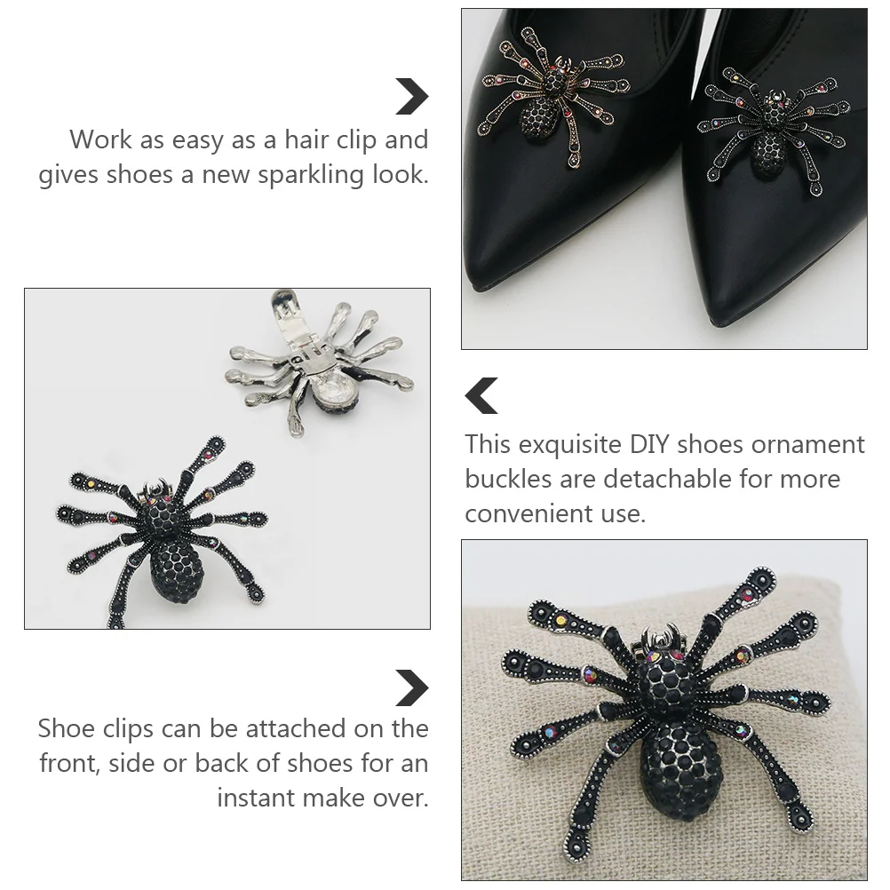 

1Pcs Rhinestone Spider Shoe Buckles Women Girl Wedding Bridal Shoes Clips Accessories Spider Shoe Clips Bridal Shoes Buckles