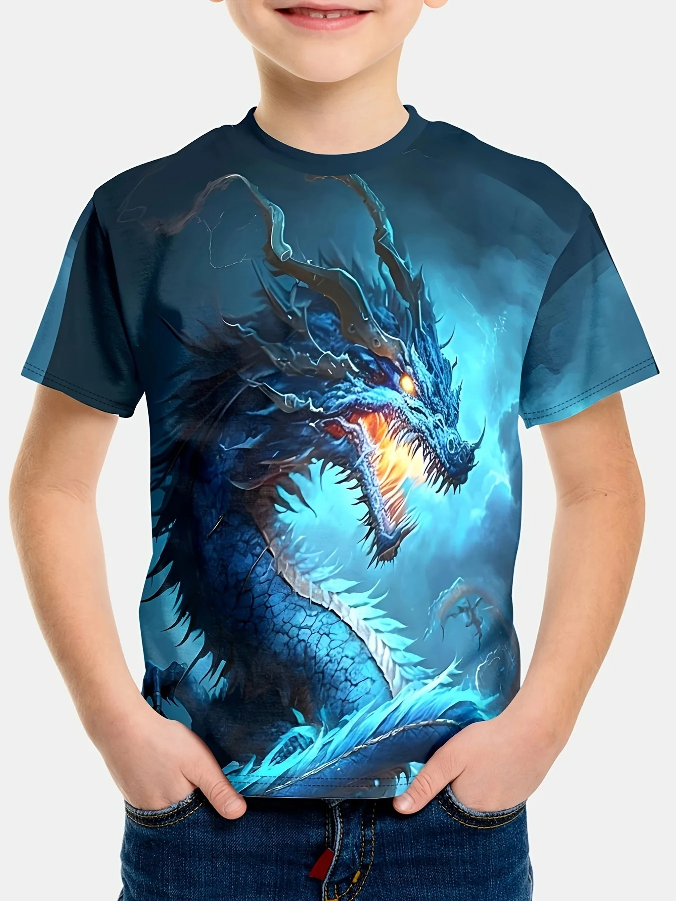 New 3D Dragon Graphic Print Casual Summer Clothes Men Women Tee  Adult Children Boy Gril Top Kids Parent Child Quick dry T shirt