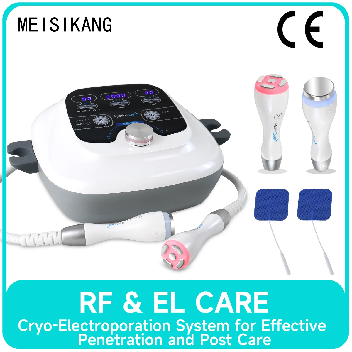 

MEISIKANG 2 in 1 DCool Cryo-Electroporation Face Beauty Machine Skin Rejuvenation Facial Lifting Cooling Heating Device