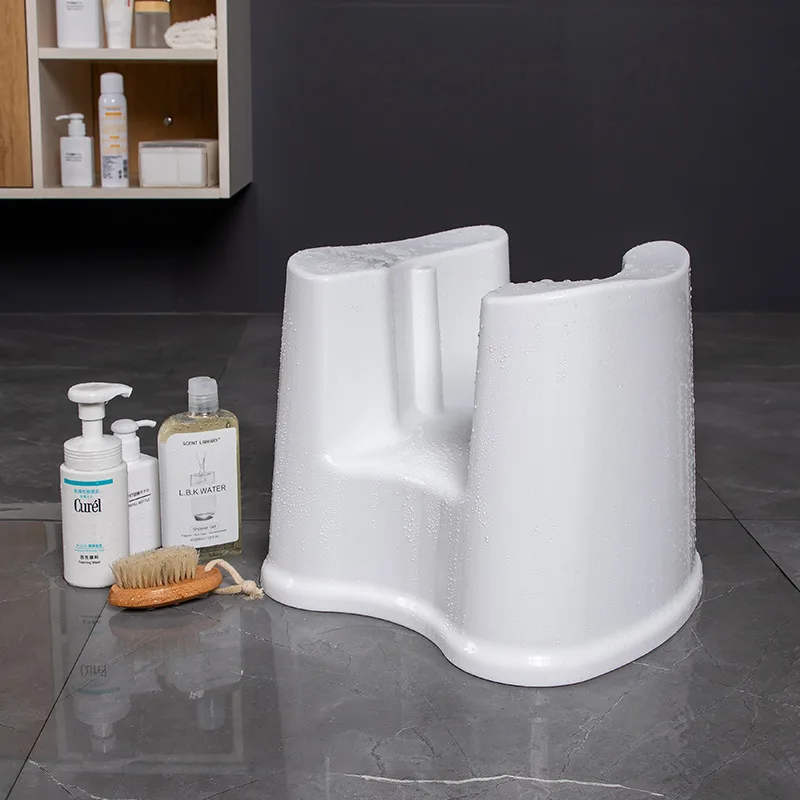 Tabouret de bain épaissi antidérapant, douche de bain, siège de toilette pour personnes handicapées, aide à la grossesse pour hommes et femmes