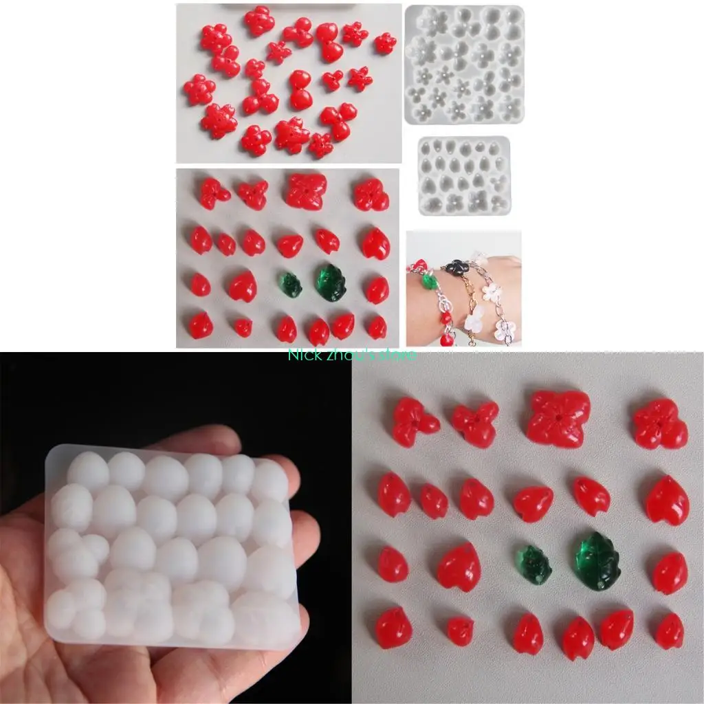 

E15E многослойный набор силиконовых форм для цветов для ювелирных изделий ручной работы, браслет, ожерелье, аксессуары для