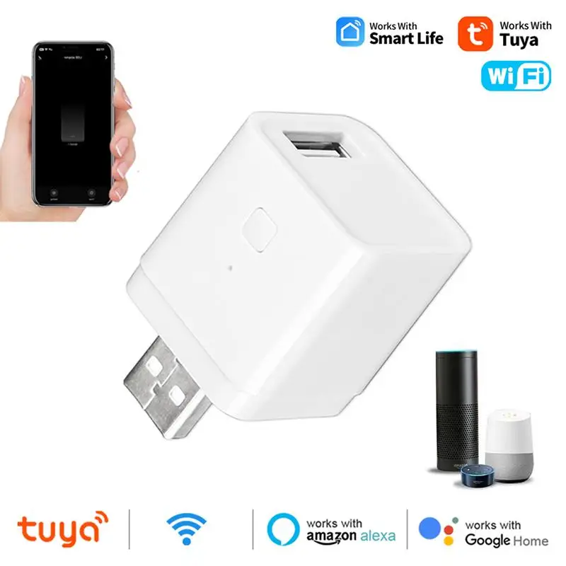 

Tuya Smart Micro USB Adaptor Switch 5V WiFi Mini USB Power Adaptor Fast Charging Smart Life Works with Alexa Google Assistant
