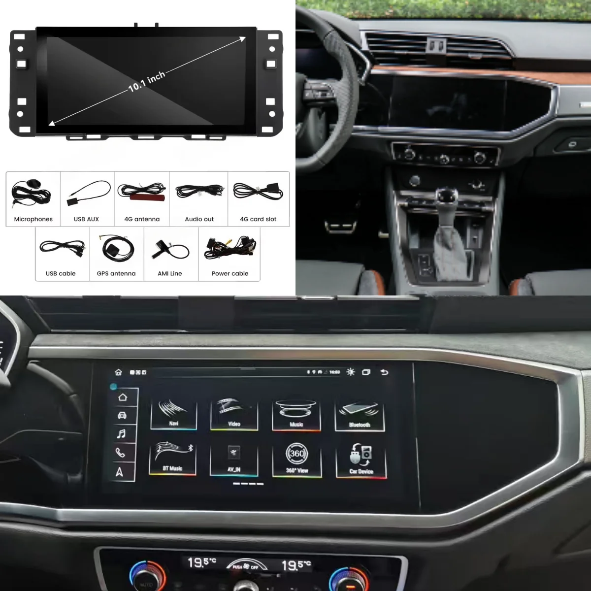 Car Radio Android For Audi Q3 2019 2020 2021 Upgrade 2024 HD Screen Automotive Multimedia GPS Navigation Carplay IPS Head Unit