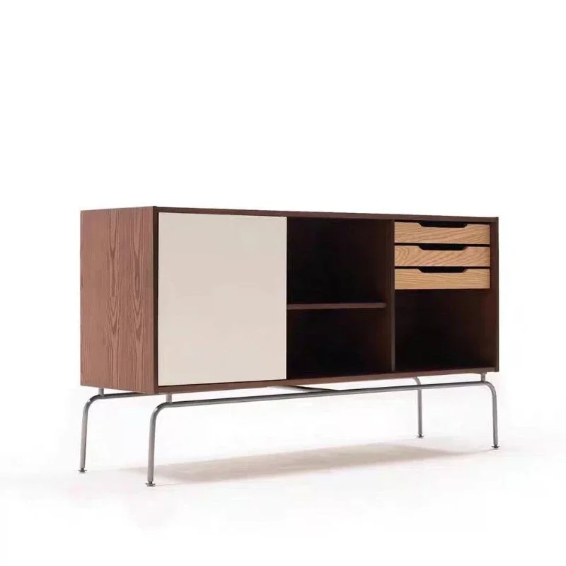 Solid wood dining side cabinet Living room multi-functional storage tea cabinet