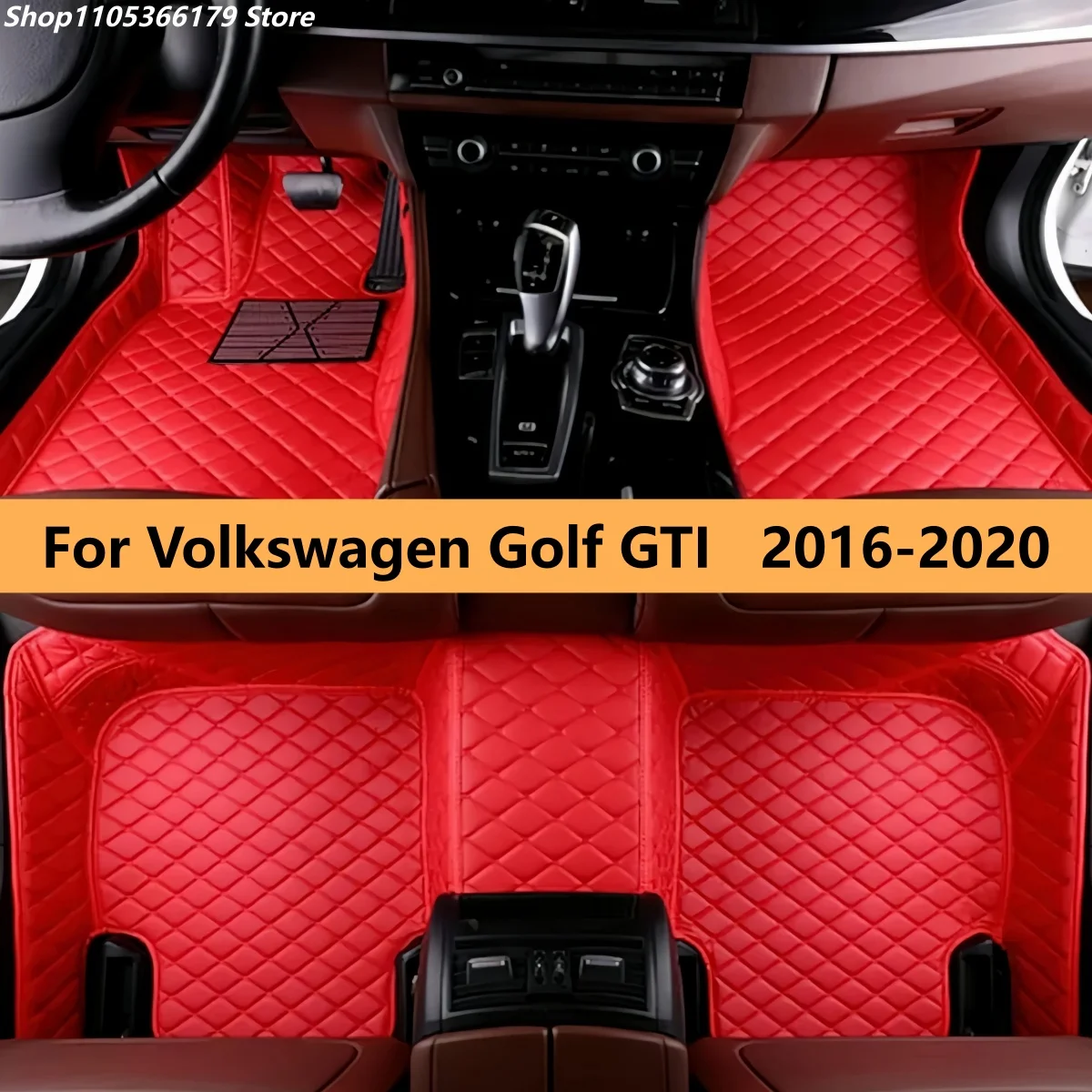 

Автомобильные коврики на заказ для Volkswagen Golf GTI 2016 2017 2018 2019 2020, всепогодные, водонепроницаемые.