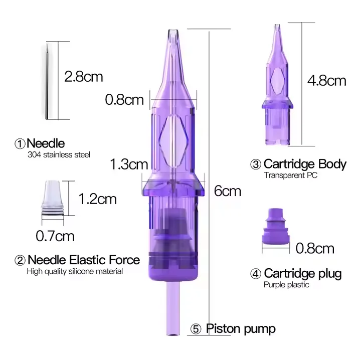 Machine Pen for Universal 3 RL Mast Pro Permanent Tattoo Cartridges Needles 20Pcs/Box
