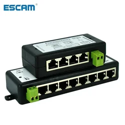 Neuankömmling 4Ports Poe Injektor Poe Splitter für CCTV-Netzwerk Poe Kamera Strom versorgung über Ethernet ieee802.3af