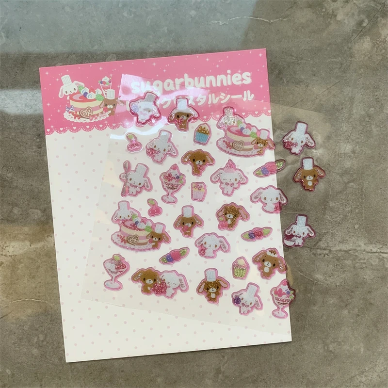 Sugarbunnies Stickers Sheet Seal Anime Bunny Kawaii Cute Stickers Laptop Notebook Sticker Book Decor