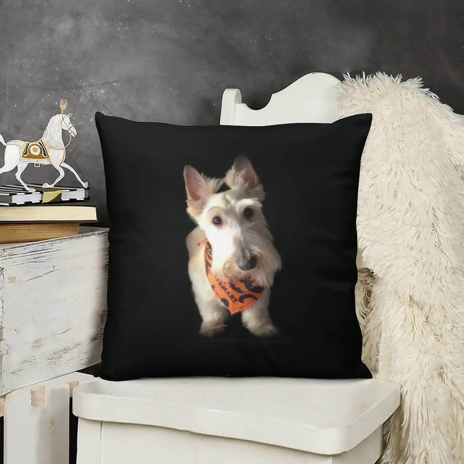 

Hair Cut - Wheaten Scottish Terrier Throw Pillow Couch Pillows Decorative Cushions pillow