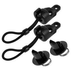 Kit de persianas enrollables Bungee para natación, hebilla de cuerda a prueba de viento, sombras de ventana, extremos de repuesto, cordones Abs negros con Clips