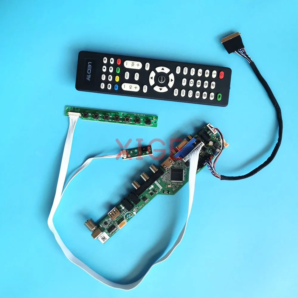 

Плата драйвера контроллера для LTN140AT27-L01 LTN140AT28-T01 1366x768 LVDS 40Pin 14 "ТВ аналоговая панель ноутбука USB + AV + VGA + HDMI DIY Kit