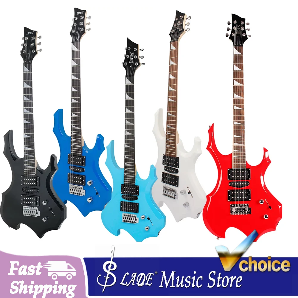 IRIN Electric Guitar 24 Frets 6 Strings Maple Body Multi-color Electric Guitar Guitarra with Bag Wrench Set Guitar Accessories