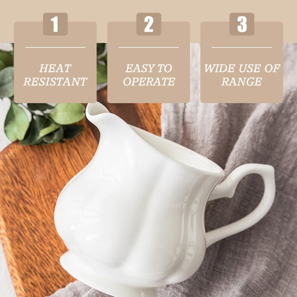 

Ceramic Milk Pot Unique Spout Easy Creamer Pitcher Party Tableware Creamer Pitcher Milk Frother Cup