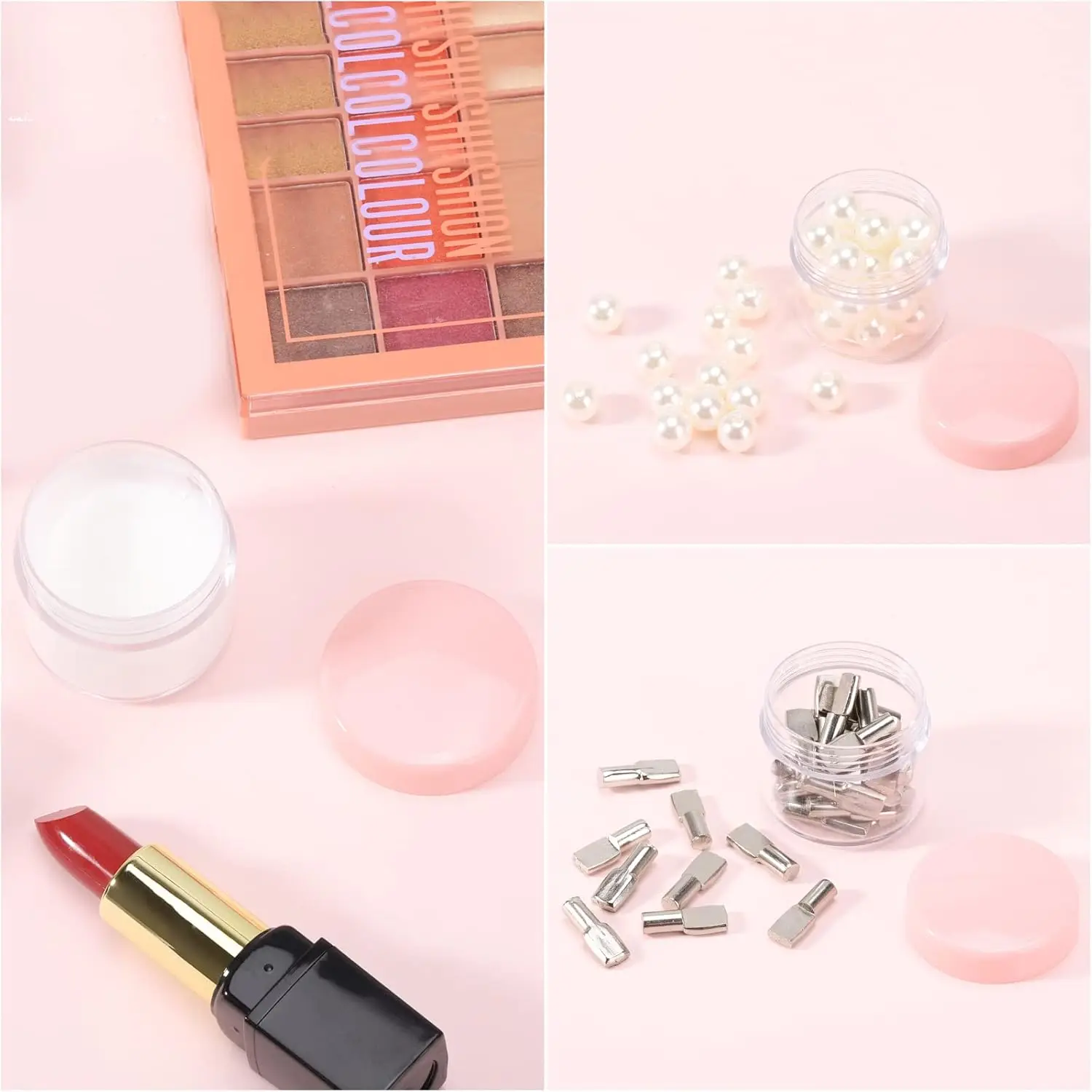 50 Stück 15g Kleine Probenbehälter Make-up Plastikdosen mit Deckeln Reise-Leerflaschen Make-up-Organizer Aufbewahrung – Detail 5
