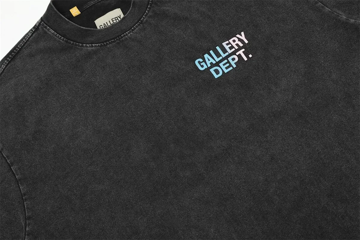 GALLERY DEPT High Street Washed Old Symphony Letter Print Short Sleeve Loose BFT Shirt