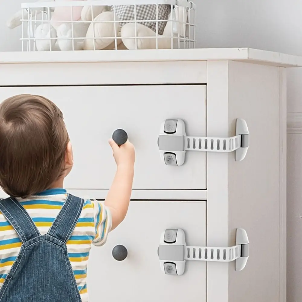 

Plastic Child Safety Lock Anti-Clamp Multi-Function Drawer Locks Anti-Pinch 20cm Refrigerator Safety Buckle Keep Baby Safe