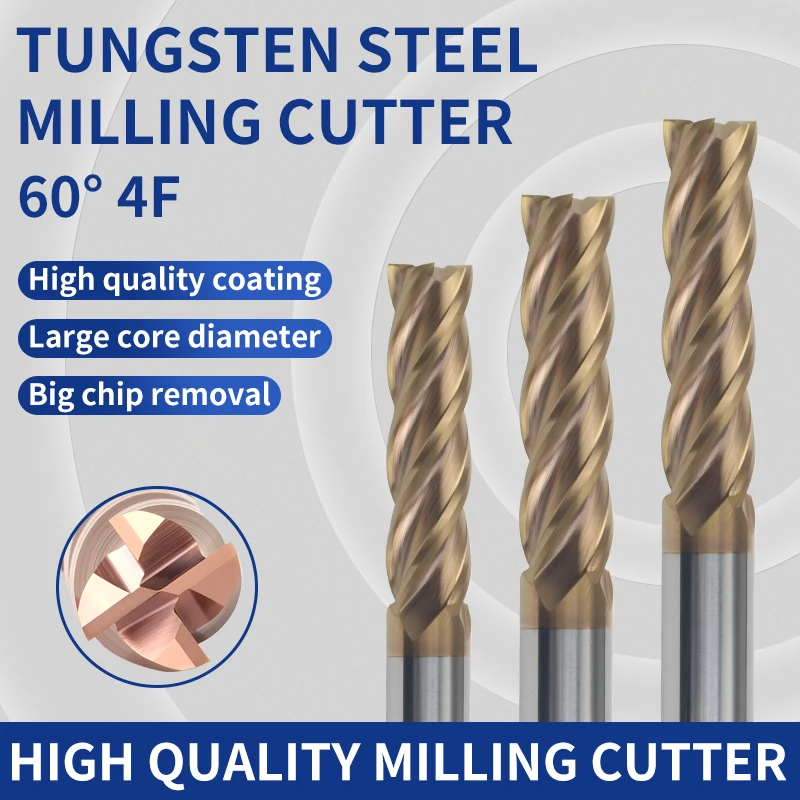 Tungstênio Aço Fresa Carbide End Mills Cnc Tools Flauta Hrc60 mm mm mm mm 10 mm 12 mm 16 mm 20 mm