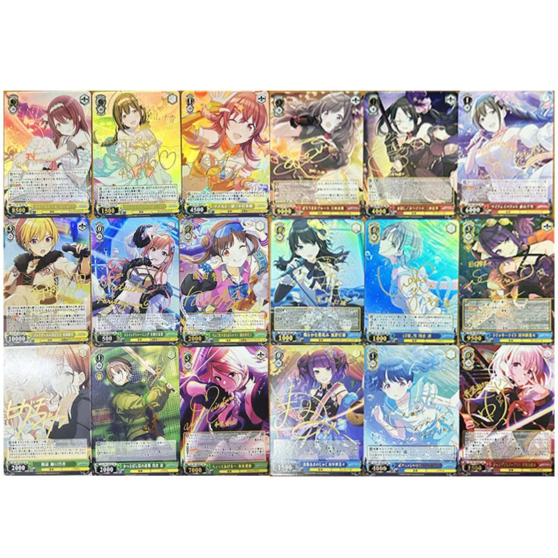 9Pcs/set The Idolmaster Bronzing Rare Collection Flash Card Hoshii Miki Anime Characters Cartoon Game Toys Christmas Gifts