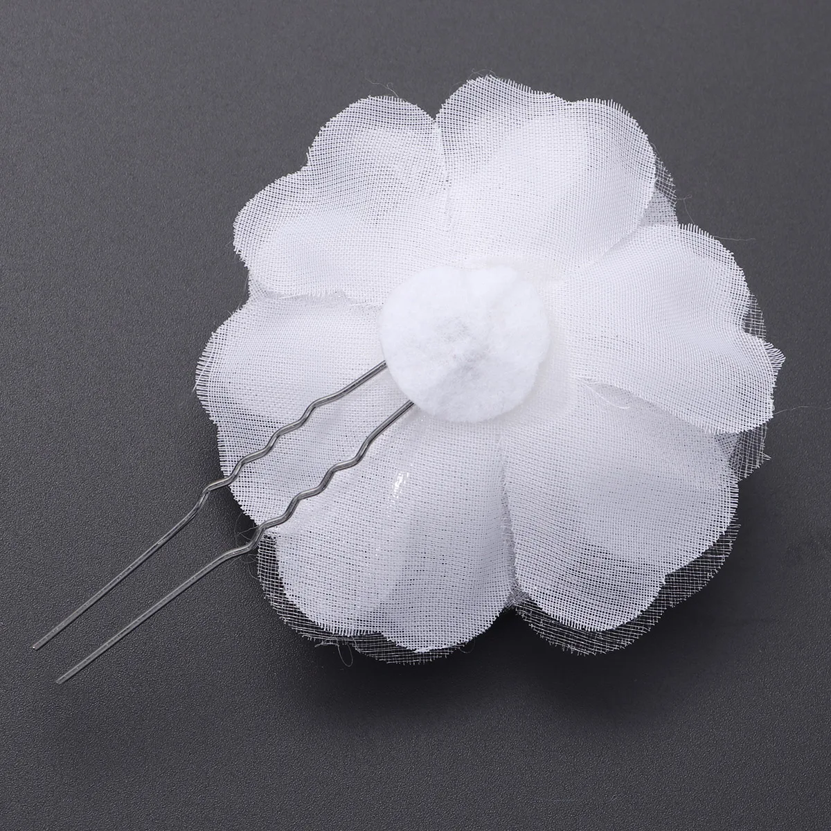

6Pcs U Artificial Rose Decorative Bridal Hairpin Hairpin Clip for Women Girls White Wedding Party Daily DIY Fashion