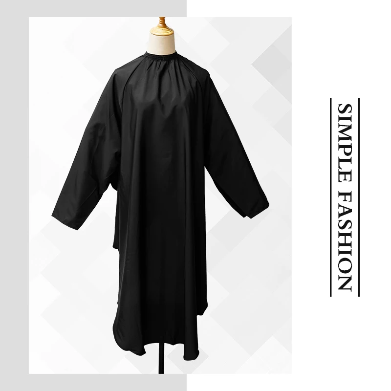 

Barbershop Sleeved Apron Hair Cut Cape Hairdressr Gown Hairdressing Coat With sleeves Hair Cutting and Dyeing Salon Accessory