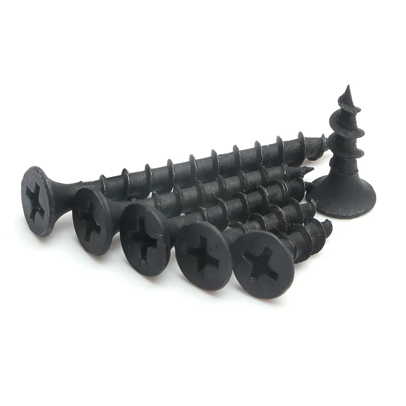 M4 أسود الكربون الصلب فيليبس غاطسة رئيس مسطح سريع الذاتي التنصت المسمار الصليب النجارة المسمار طول 16 إلى 70 مللي متر #4