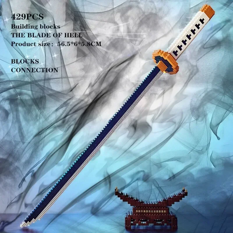 Hot Samurai Sword Building Blocks Ninja Blade Katana Japanese Anime Butterfly Nichirin Knife Bricks Children Toys for Adult
