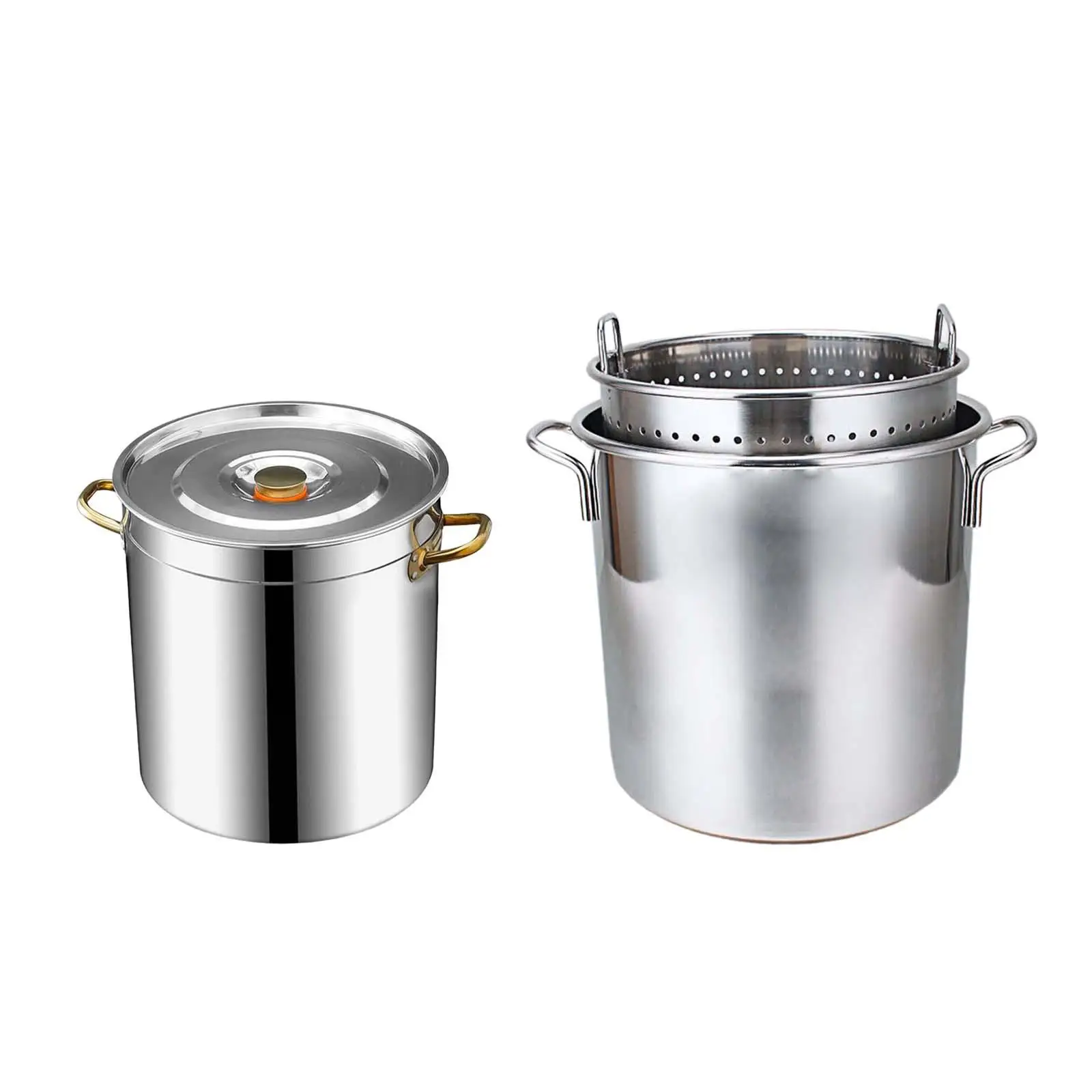 

Кастрюля из нержавеющей стали, кастрюля для кипячения морепродуктов для приготовления пищи, кастрюля для приготовления супа, тушения, индукционная кастрюля для консервирования, кастрюля для макарон для рекламы