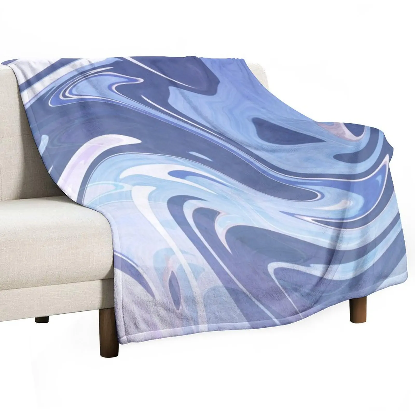 Alcohol ink blue color swirl Throw Blanket Hair Designers Polar Luxury Designer Blankets