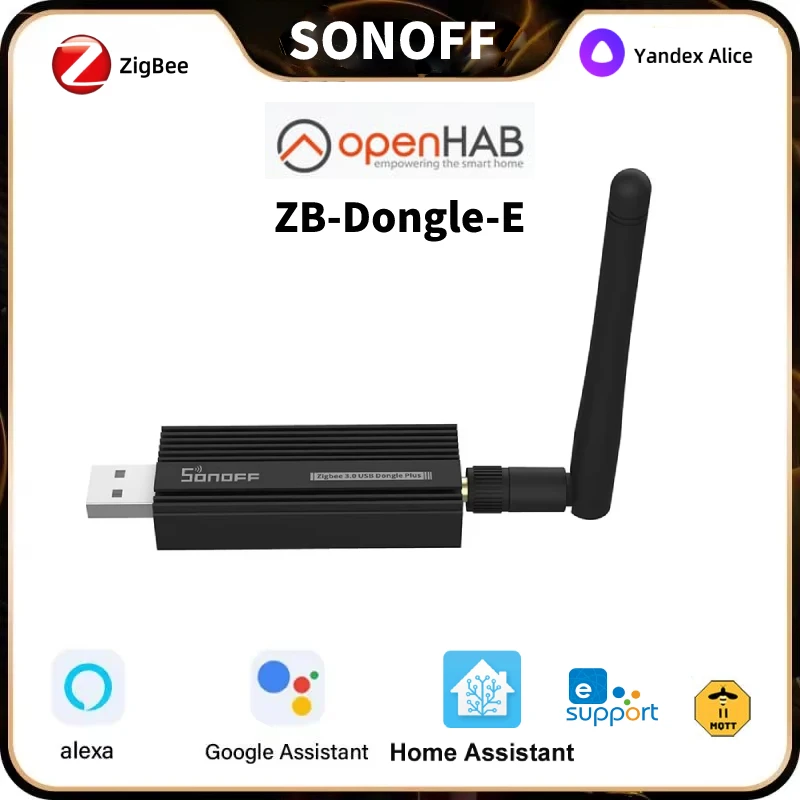 SONOFF زيجبي 3.0 USB دونغل زائد ZB-Dongle-E المنزل الذكي زيجبي بوابة مساعد المنزل ZHA ZigBee2MQTT USB عصا ZB دونغل-E