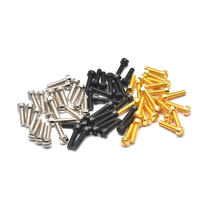 100pcs M3x12/18/23MM Slotted Polepiece for Humbucker Adjustable Screw Cup Head Pickup Polepiece Screws