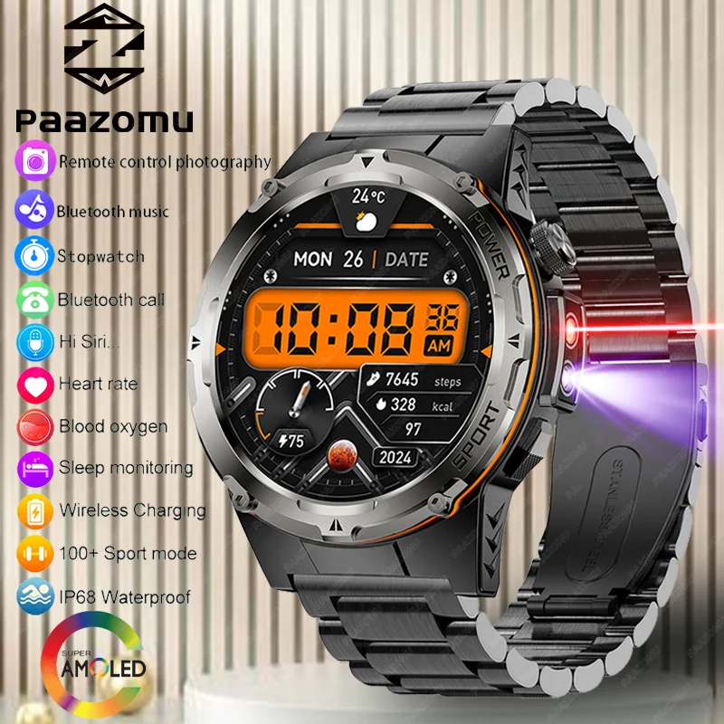 

smartwatch for health monitoring, sports tracking, multifunctional reminder. The smartwatch is compatible with Android and iOS