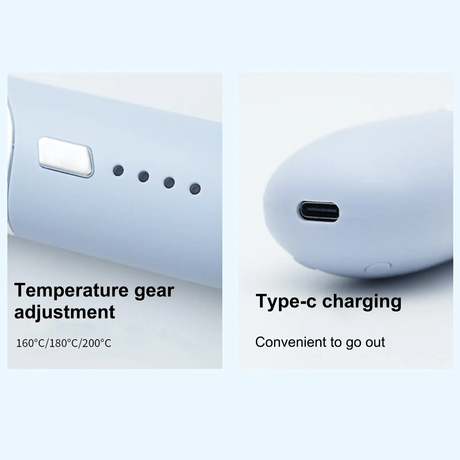 مشط حديد مسطح احترافي محمول قابل لإعادة الشحن، 3 إعدادات لدرجة الحرارة، مكواة فرد لاسلكية للنساء والرجال أثناء السفر قصيرة وطويلة